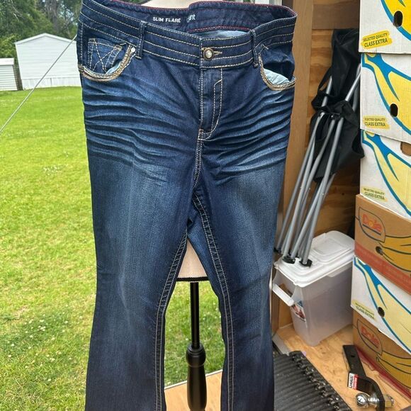 Lane Bryant Slim Flare Women's Blue Jeans - Picture 3 of 5